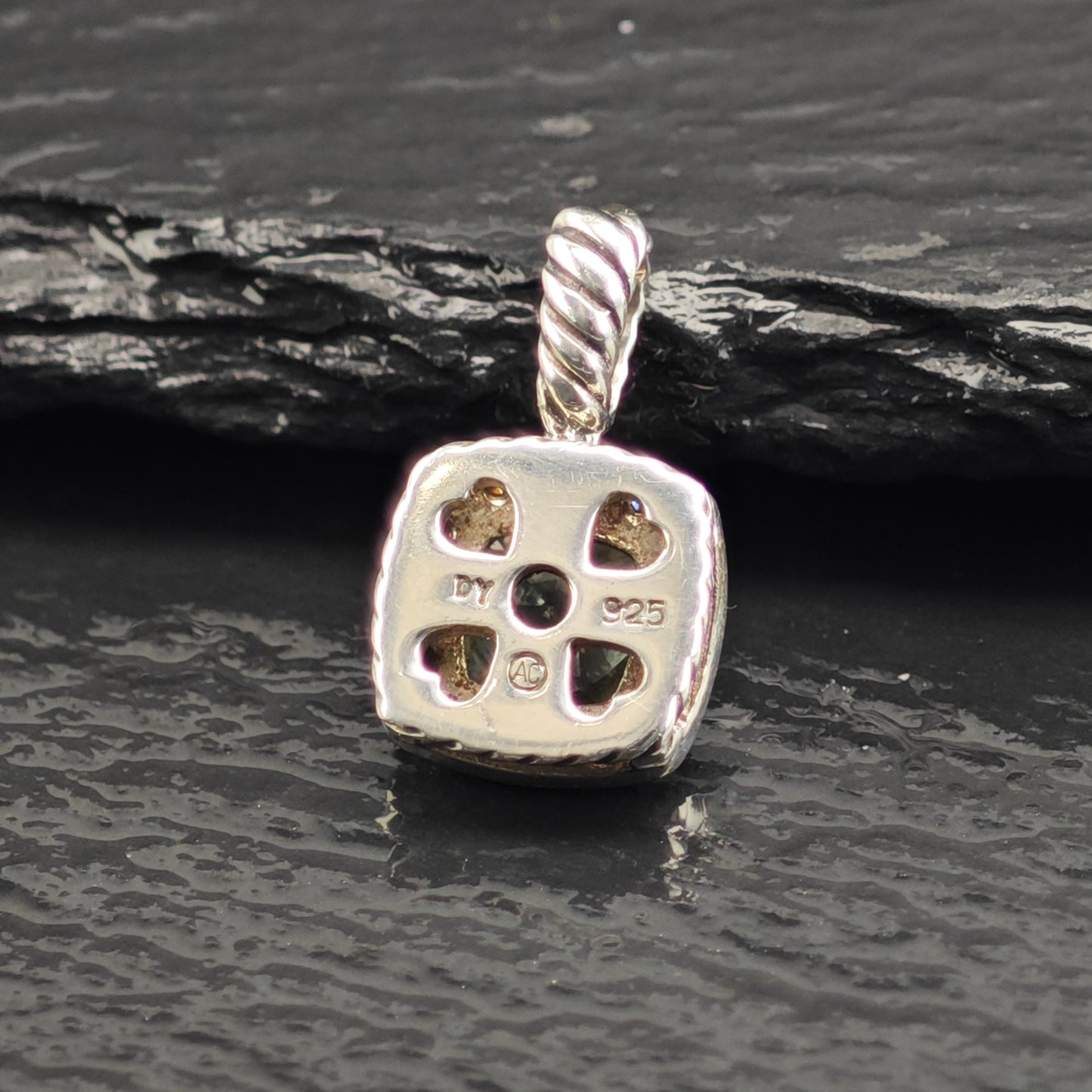 David Yurman Petite Albion Diamond Pendant Sterling Silver P3078