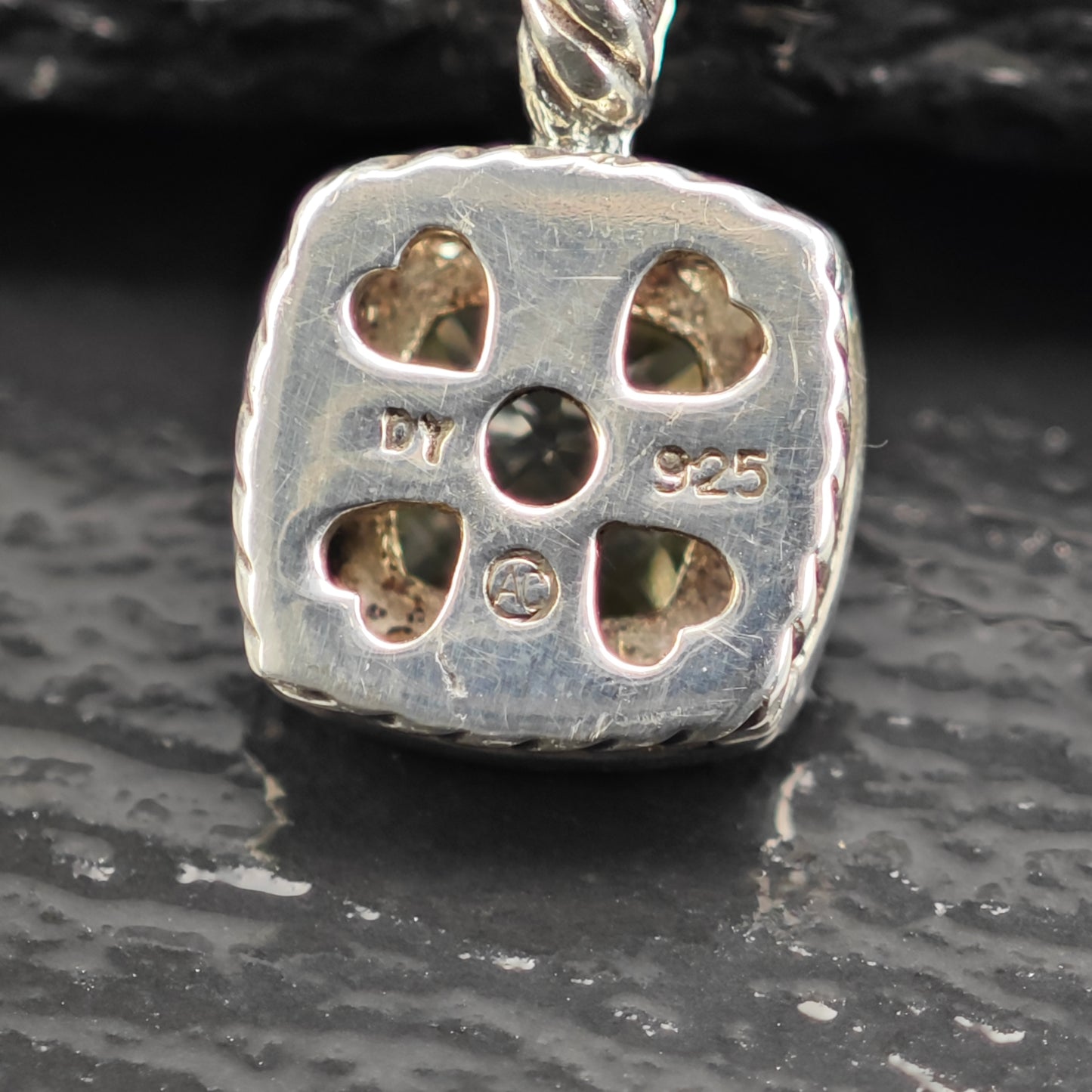 David Yurman Petite Albion Diamond Pendant Sterling Silver P3078