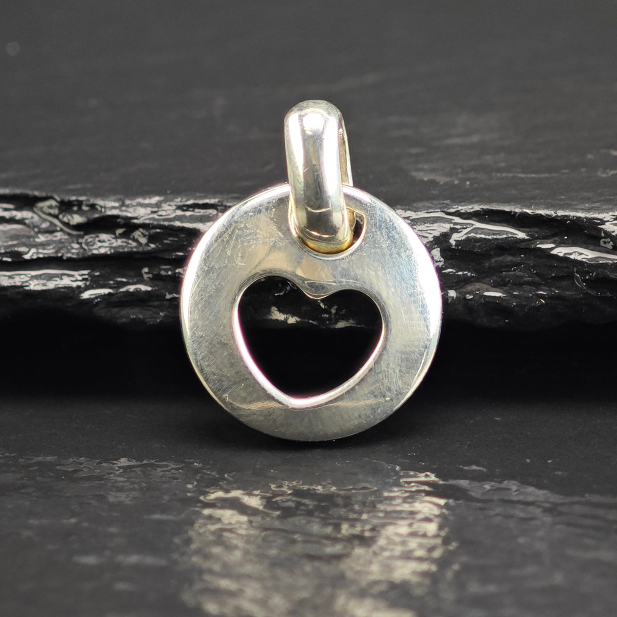 Vintage Tiffany & Co. Heart Sterling Silver Pendant P3092