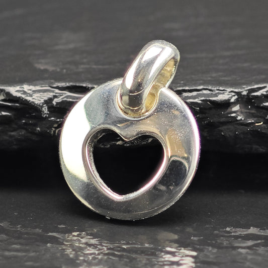 Vintage Tiffany & Co. Heart Sterling Silver Pendant P3092