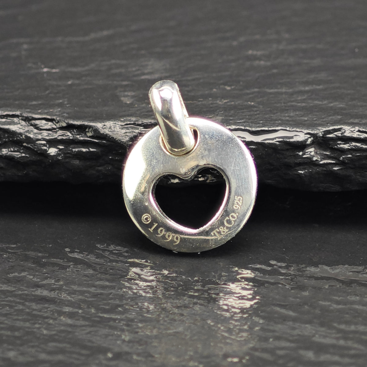 Vintage Tiffany & Co. Heart Sterling Silver Pendant P3092