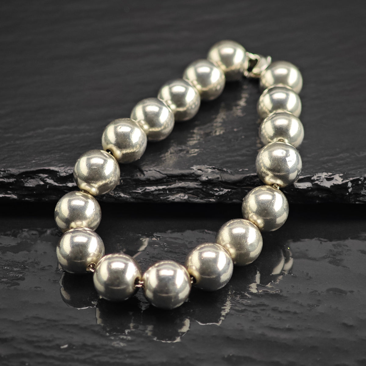 Vintage Tiffany & Co. 10mm Hardwear Sterling Silver Bracelet Sz 6 1/4" BR3156