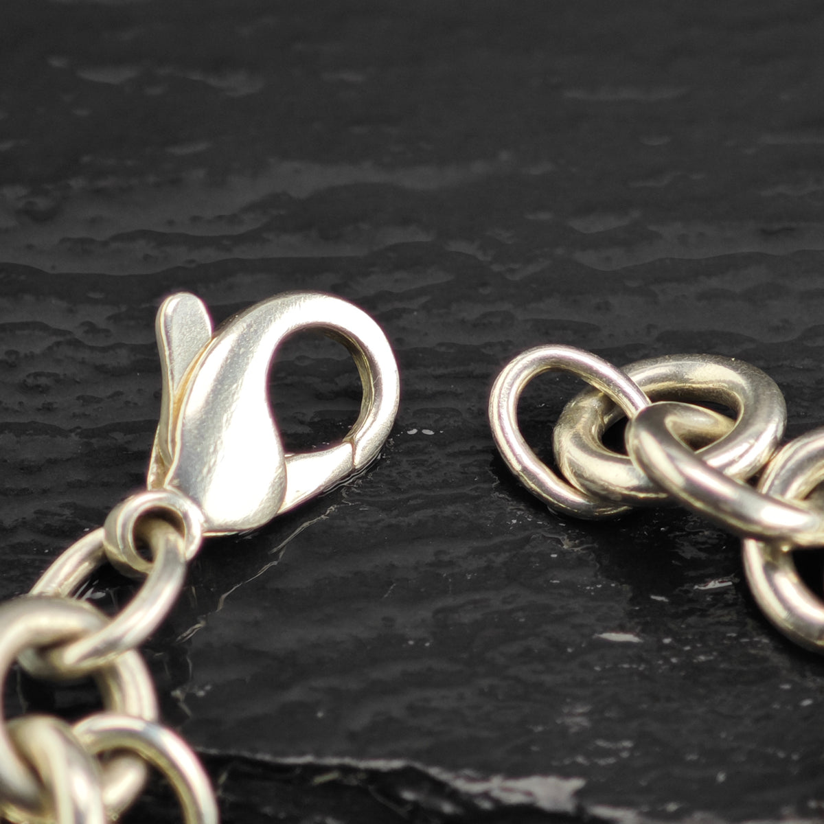 Vintage Tiffany & Co. Heart Tag Sterling Silver Bracelet Sz 6 1/2" BR3158