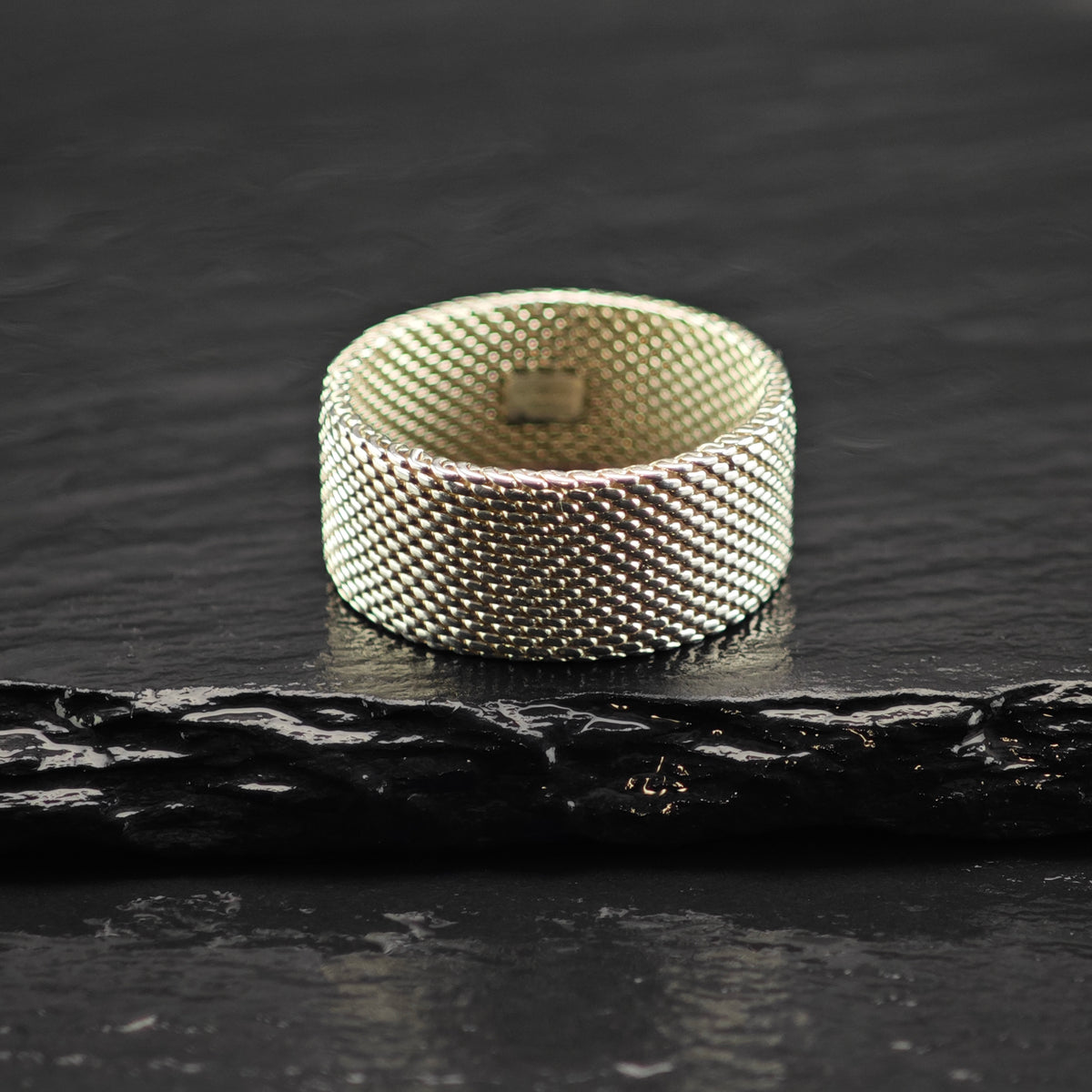 Vintage Tiffany & Co. Somerset Band Sterling Silver Ring Sz 9 R6855