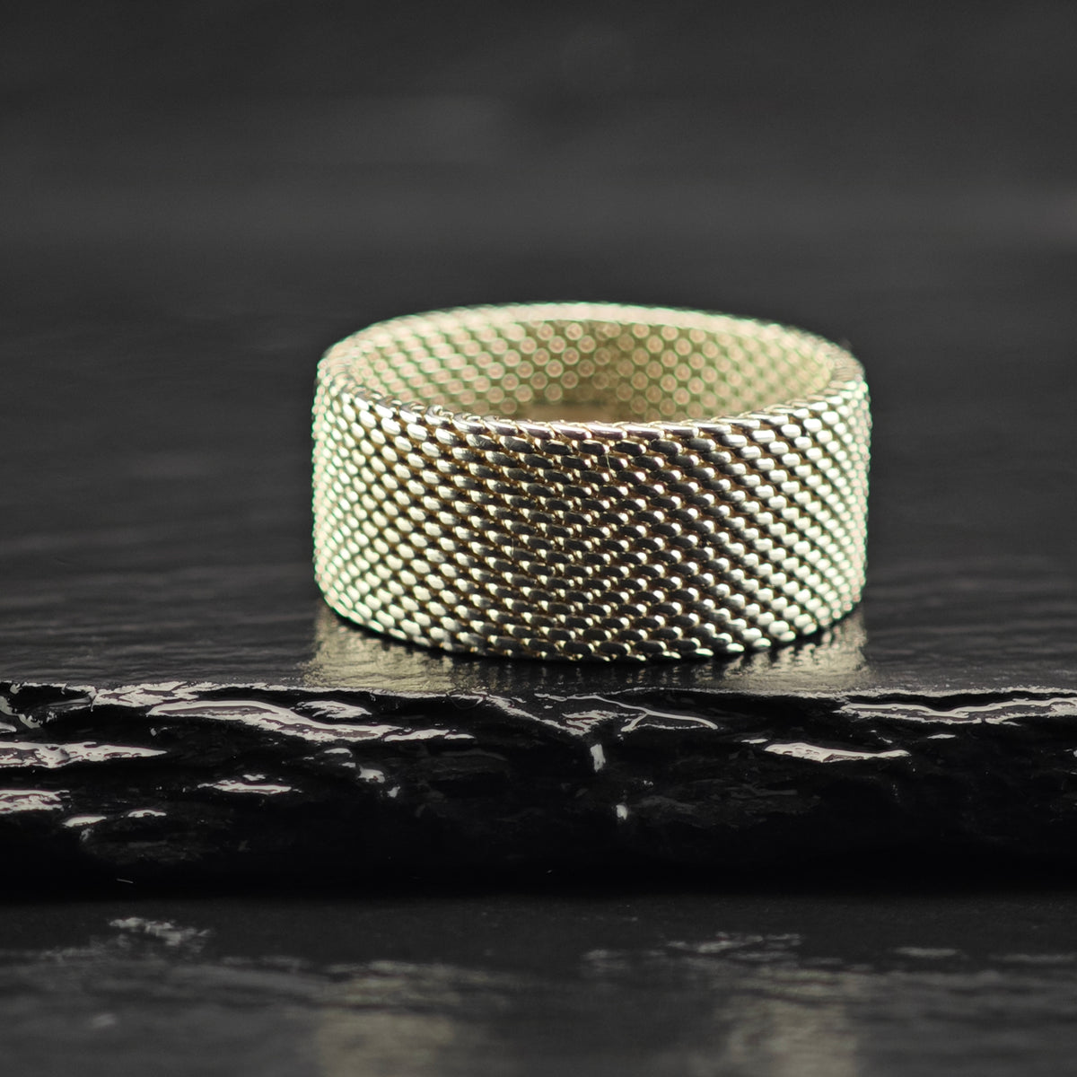 Vintage Tiffany & Co. Somerset Band Sterling Silver Ring Sz 9 R6855