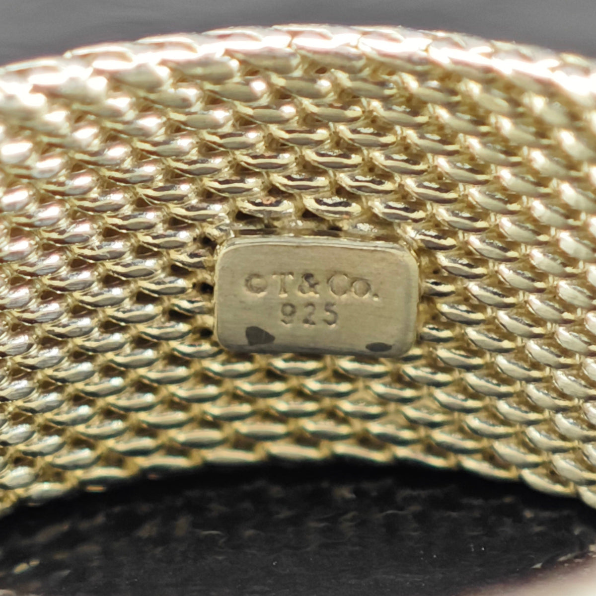 Vintage Tiffany & Co. Somerset Band Sterling Silver Ring Sz 9 R6855