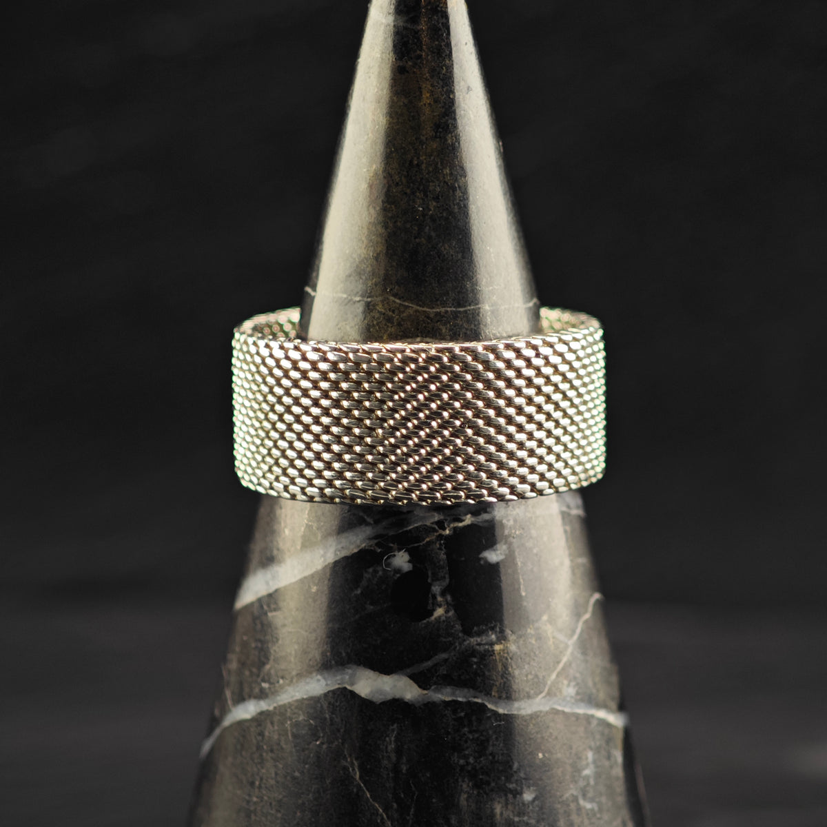 Vintage Tiffany & Co. Somerset Band Sterling Silver Ring Sz 9 R6855