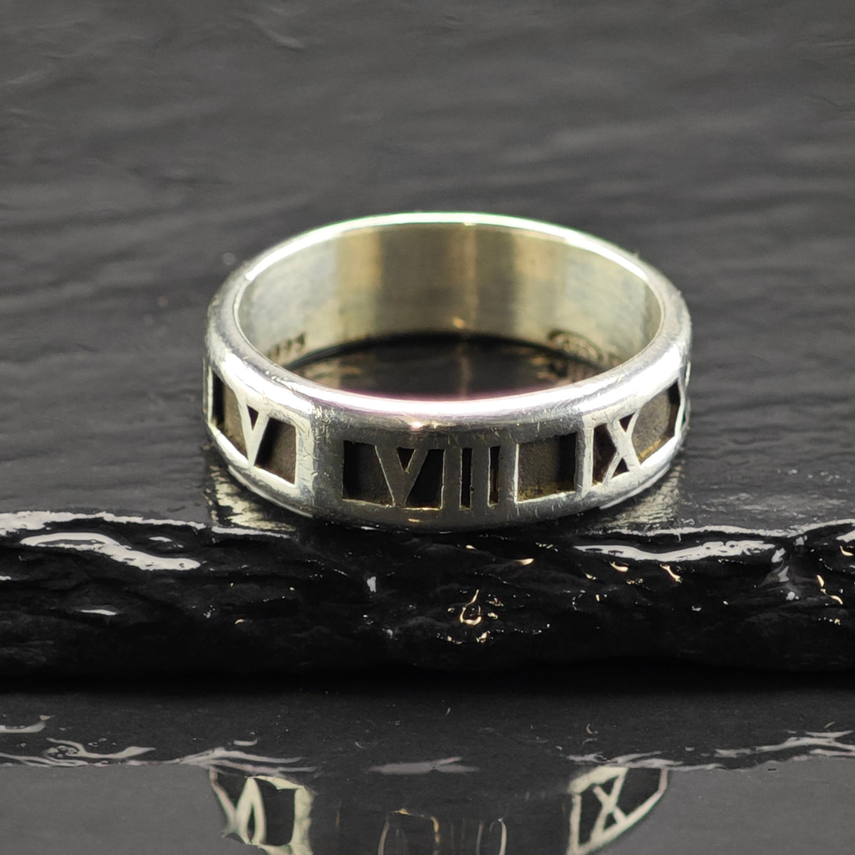 1995 Tiffany & Co. Italian Atlas Sterling Silver Ring Sz 9 R6857
