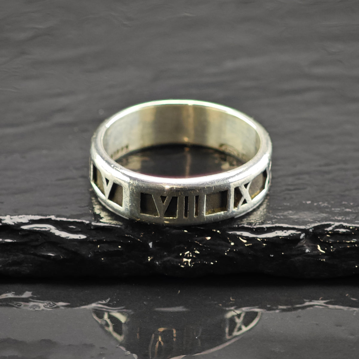 1995 Tiffany & Co. Italian Atlas Sterling Silver Ring Sz 9 R6857