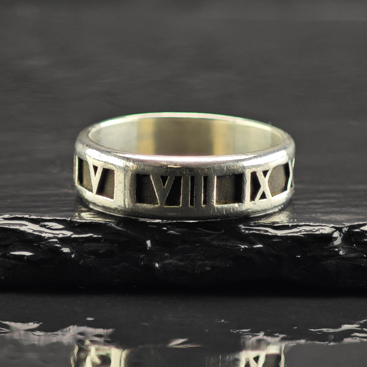 1995 Tiffany & Co. Italian Atlas Sterling Silver Ring Sz 9 R6857