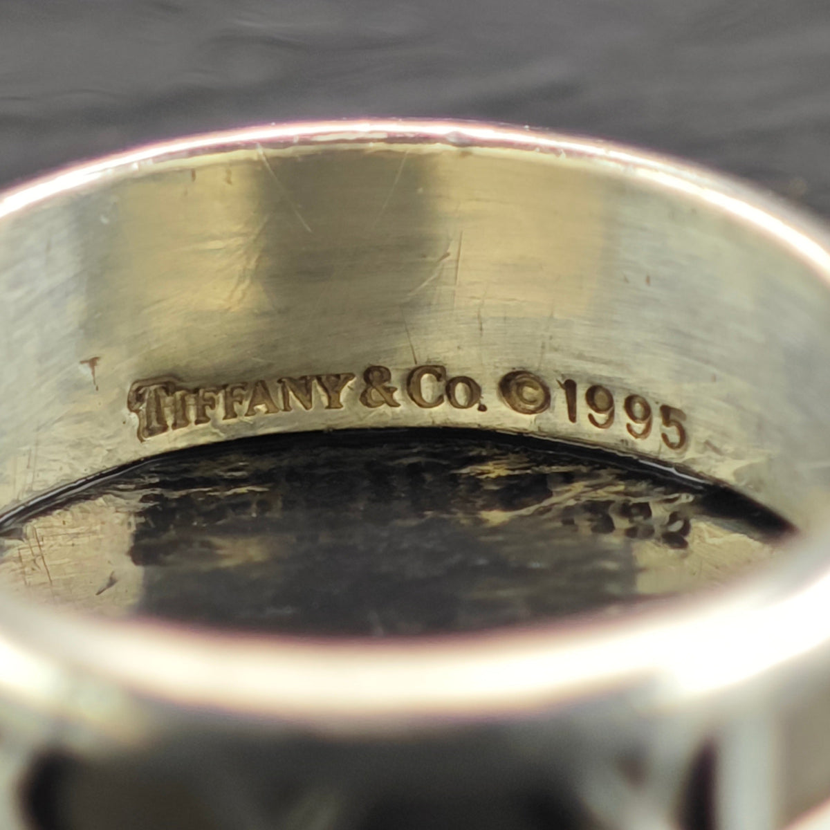1995 Tiffany & Co. Italian Atlas Sterling Silver Ring Sz 9 R6857