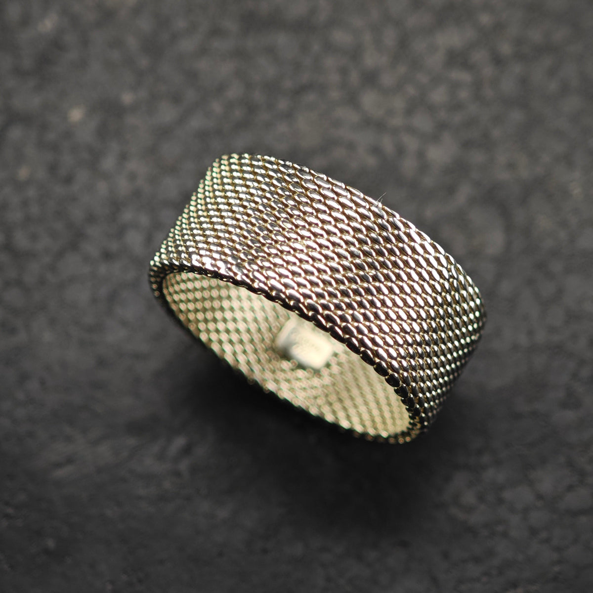 Vintage Tiffany & Co. Somerset Band Sterling Silver Ring Sz 9 R6855