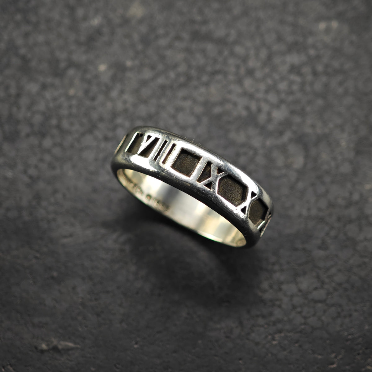 1995 Tiffany & Co. Italian Atlas Sterling Silver Ring Sz 9 R6857