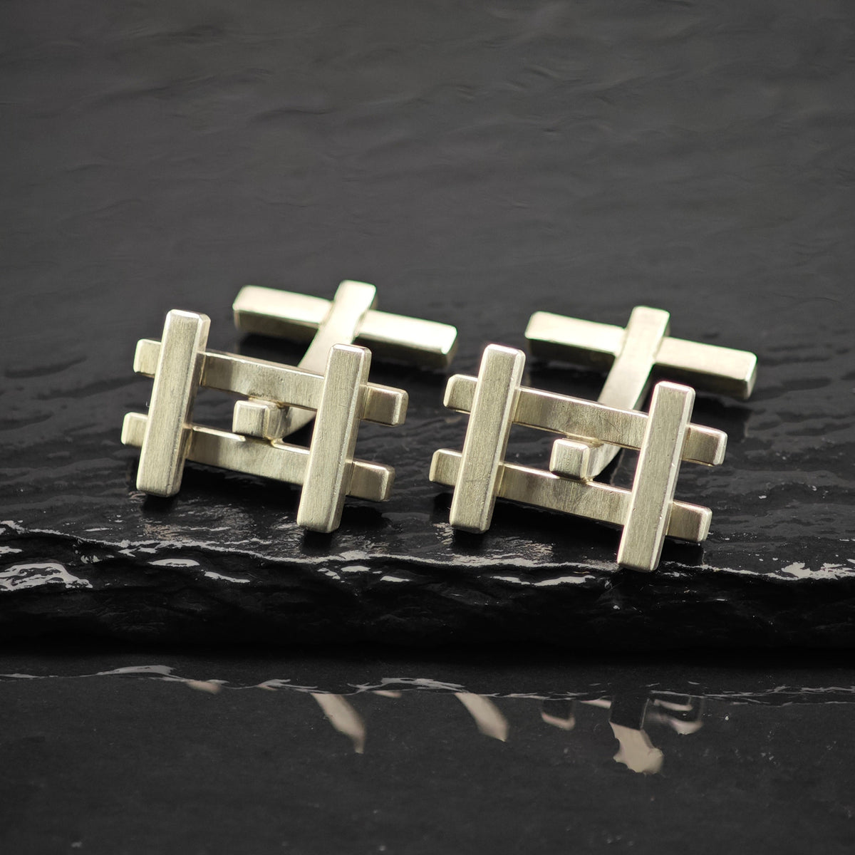 Vintage Tiffany & Co. Axis Cufflinks By Frank Gehry, Sterling Silver MISC0432