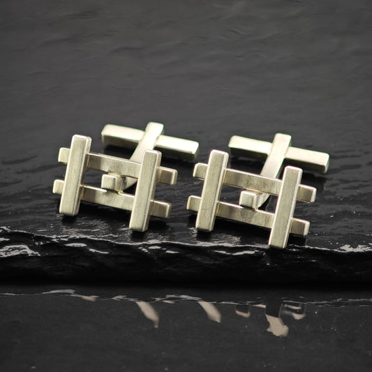 Vintage Tiffany & Co. Axis Cufflinks By Frank Gehry, Sterling Silver MISC0432