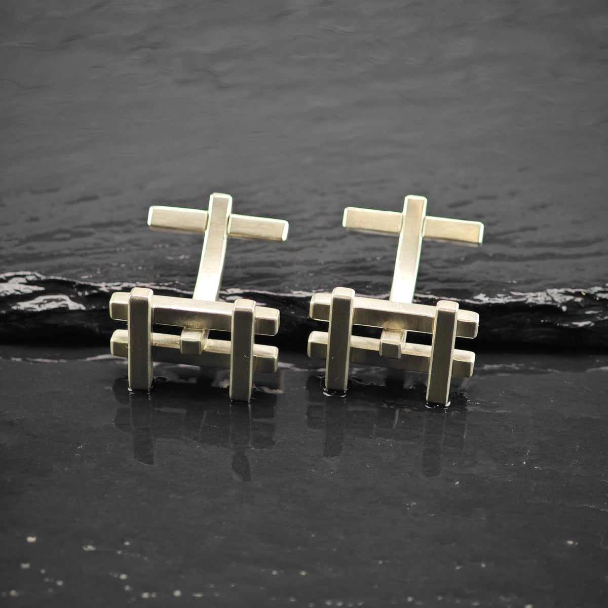 Vintage Tiffany & Co. Axis Cufflinks By Frank Gehry, Sterling Silver MISC0432