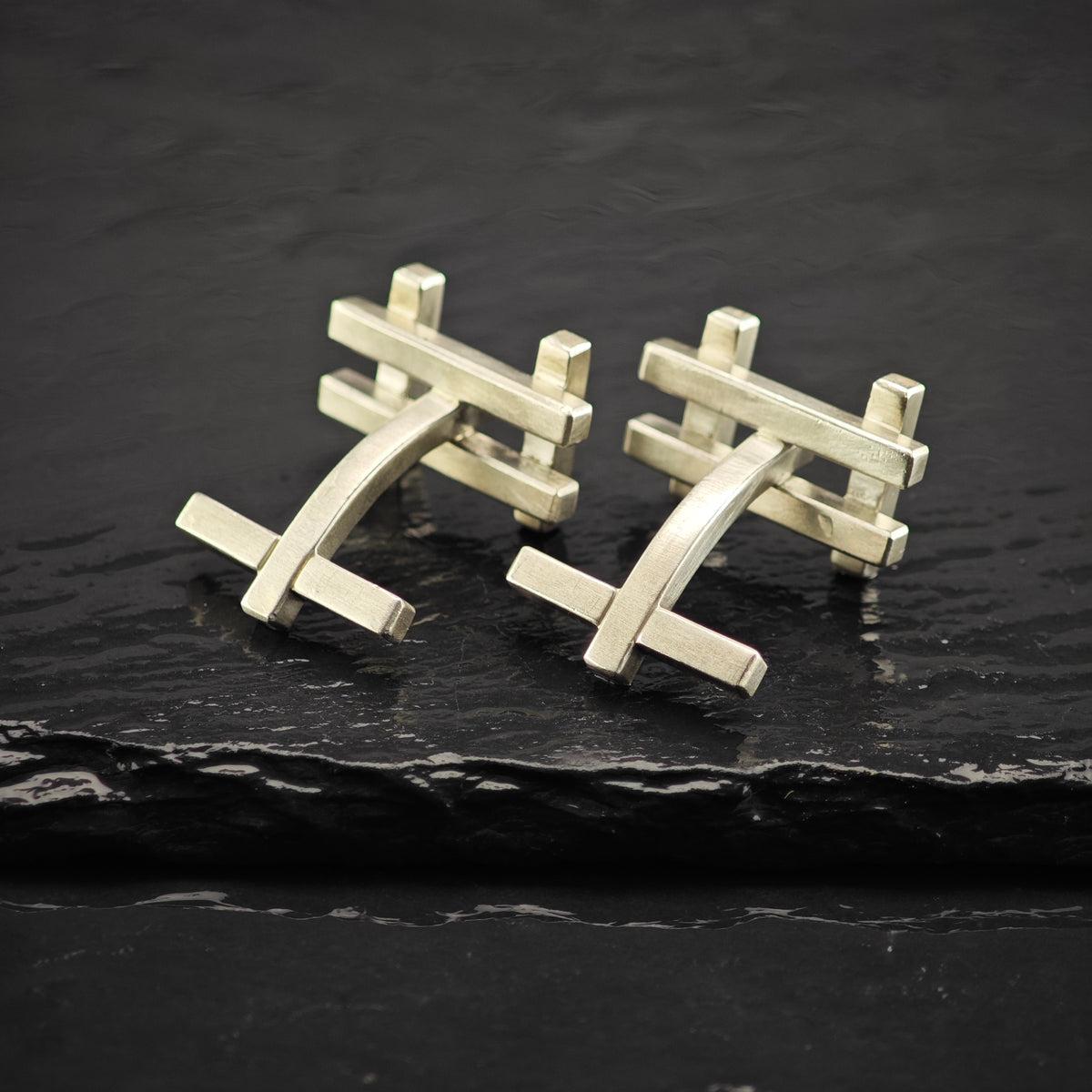 Vintage Tiffany & Co. Axis Cufflinks By Frank Gehry, Sterling Silver MISC0432