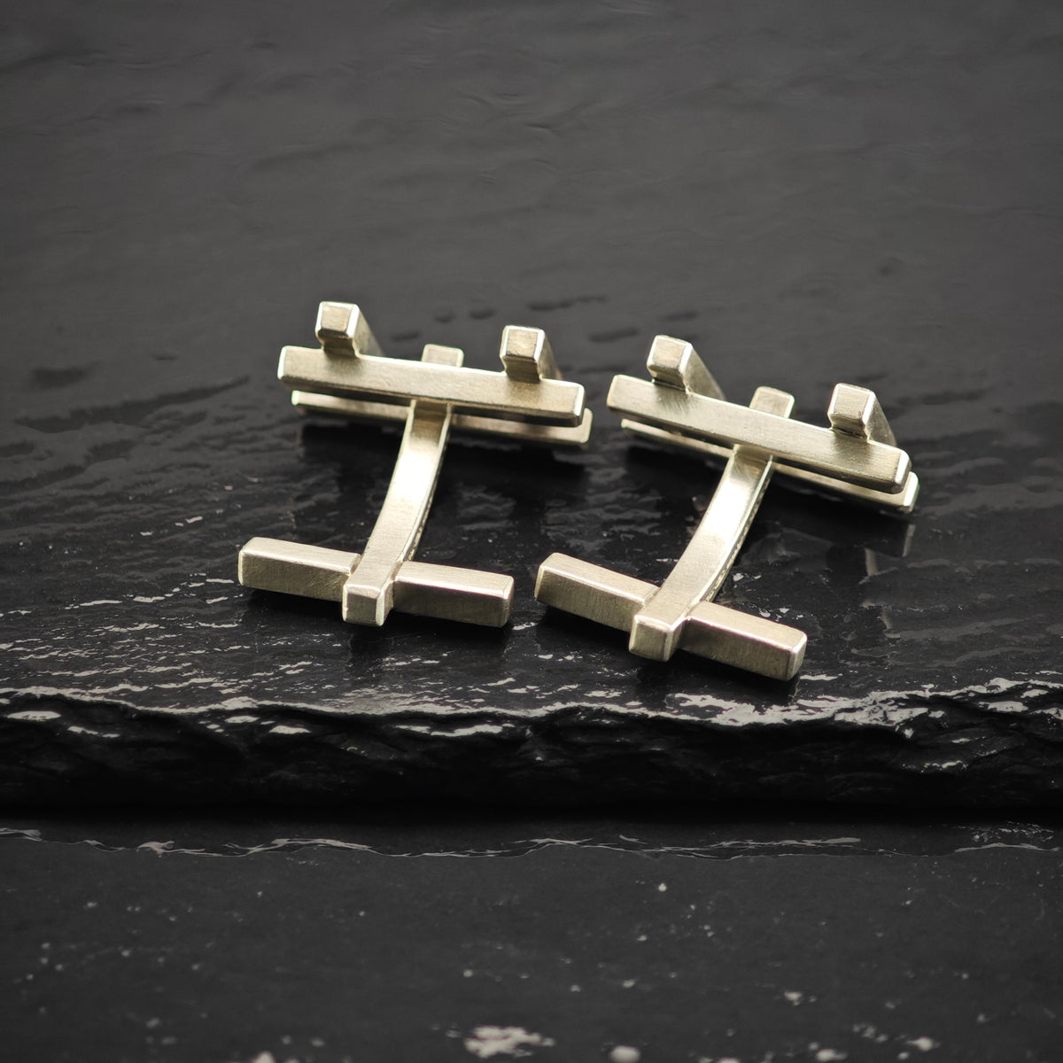 Vintage Tiffany & Co. Axis Cufflinks By Frank Gehry, Sterling Silver MISC0432