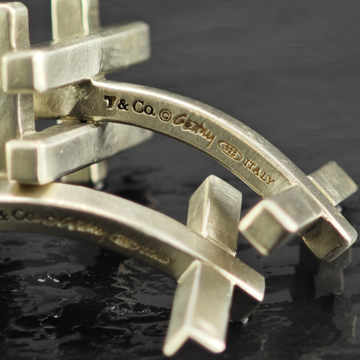 Vintage Tiffany & Co. Axis Cufflinks By Frank Gehry, Sterling Silver MISC0432