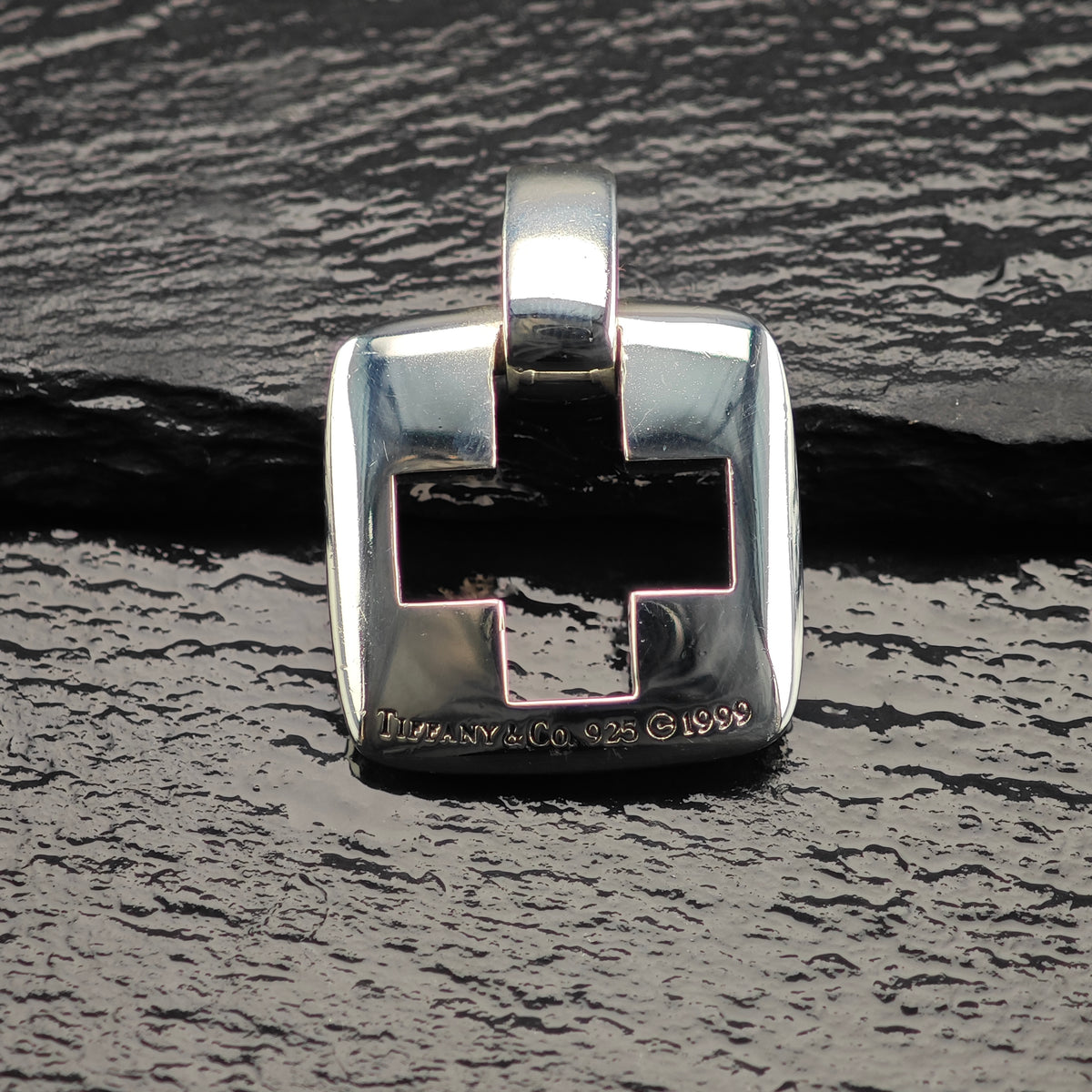 Vintage Tiffany & Co. Cutout Cross Sterling Silver Pendant  P3157