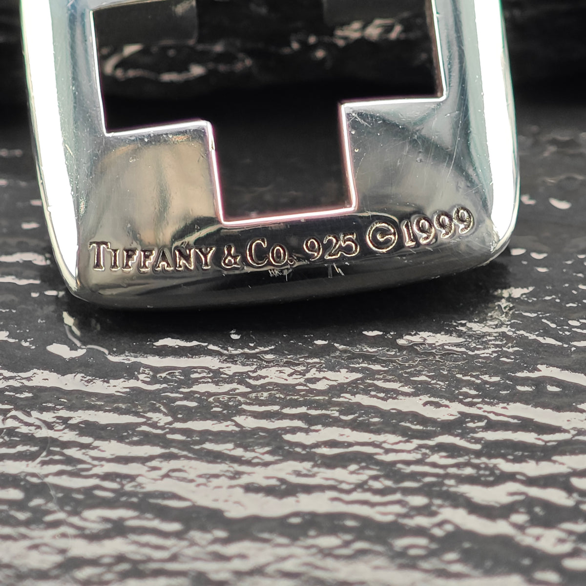 Vintage Tiffany & Co. Cutout Cross Sterling Silver Pendant  P3157