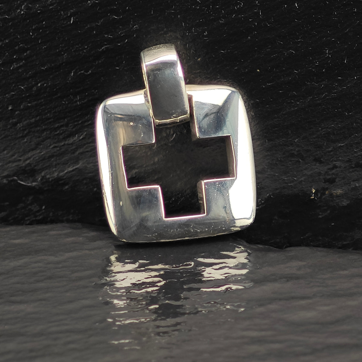 Vintage Tiffany & Co. Cutout Cross Sterling Silver Pendant  P3157