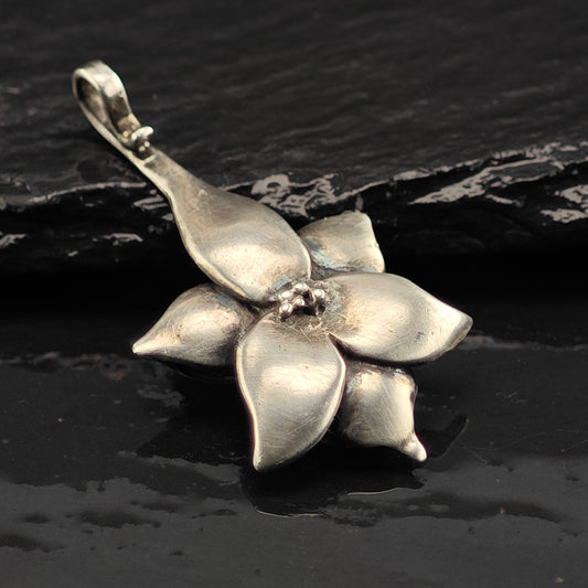 Vintage Artist Floral Pendant Sterling Silver P2943