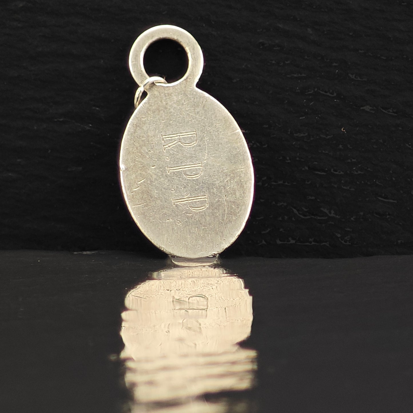 Antique Thomae Co. For Cartier Tag Pendant, Initialed R.P.P. Sterling Silver