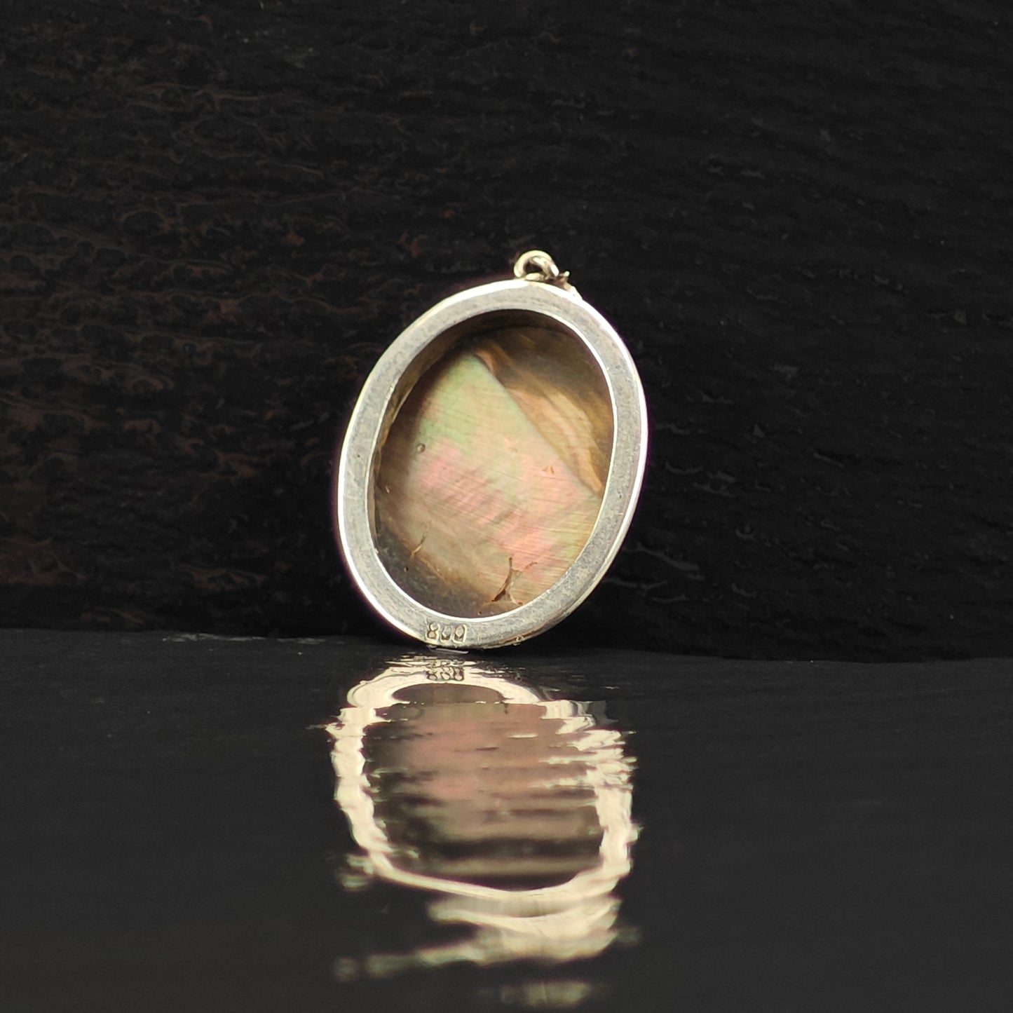 MOP Cameo Pendant Sterling Silver