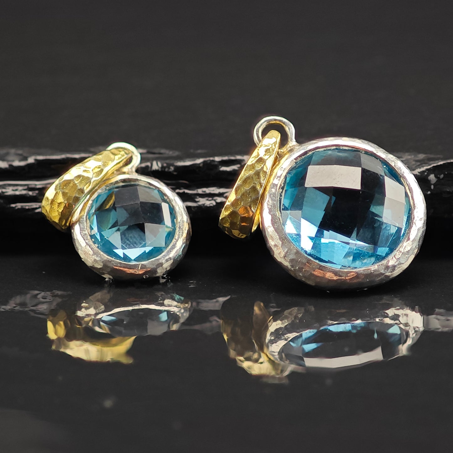 Choice of Topaz Pendant Gold Tone Accent Sterling Silver