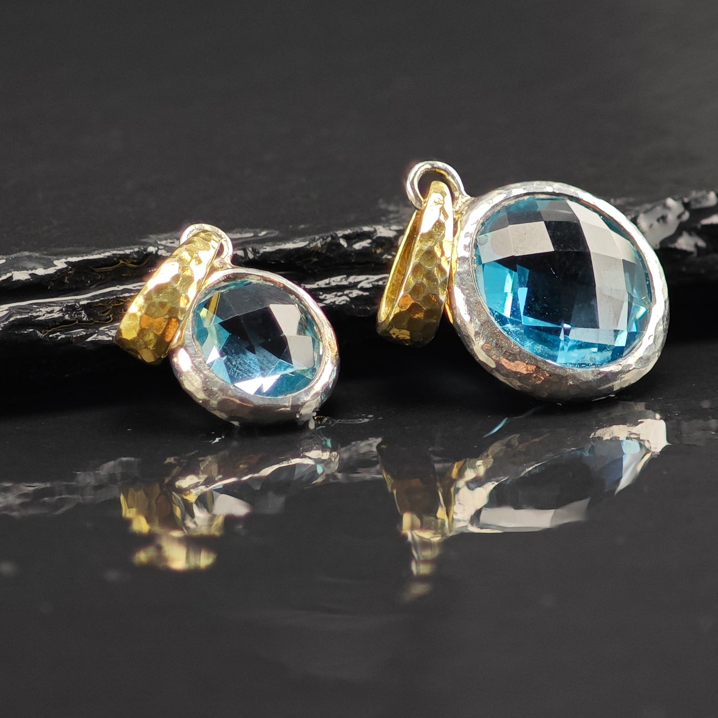 Choice of Topaz Pendant Gold Tone Accent Sterling Silver