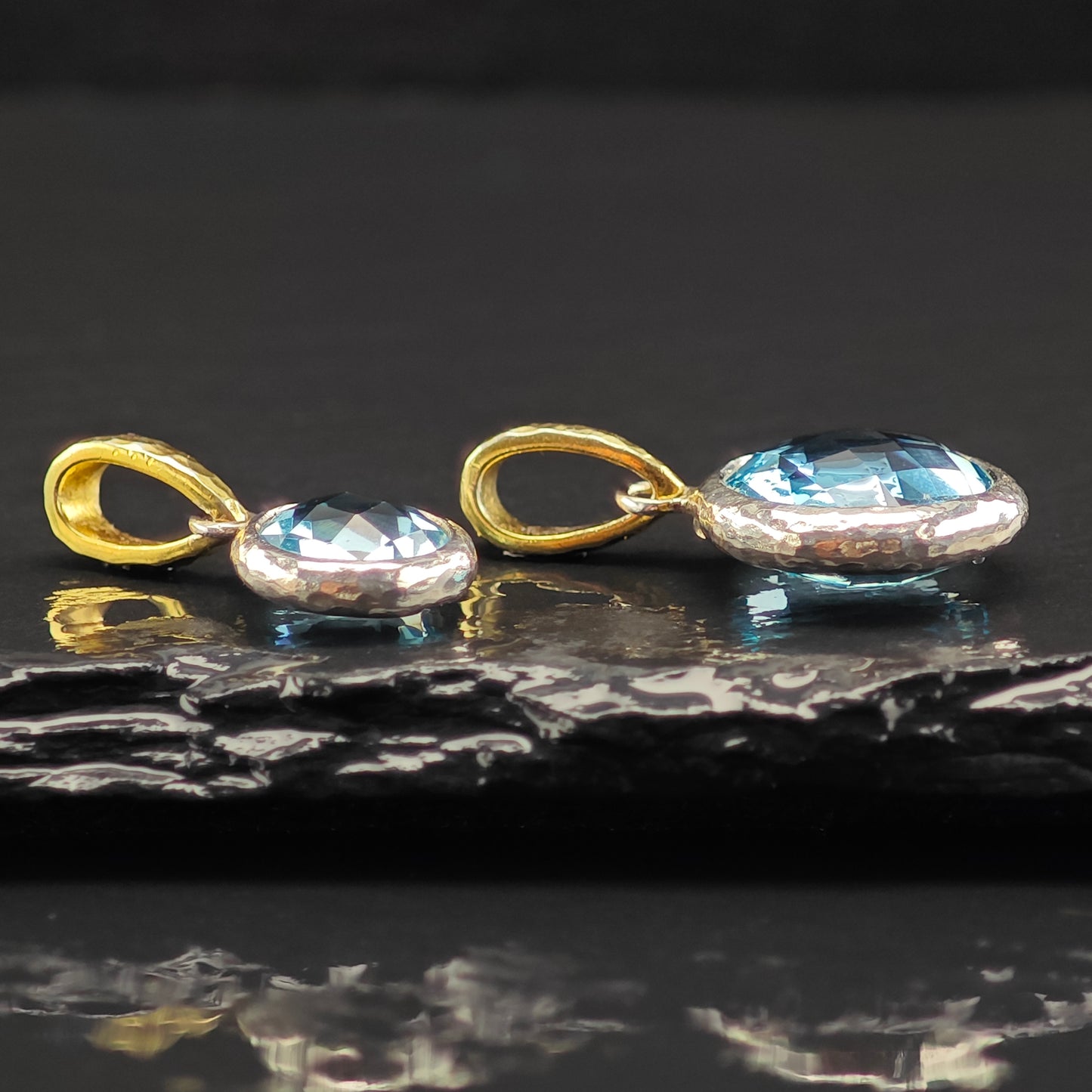 Choice of Topaz Pendant Gold Tone Accent Sterling Silver
