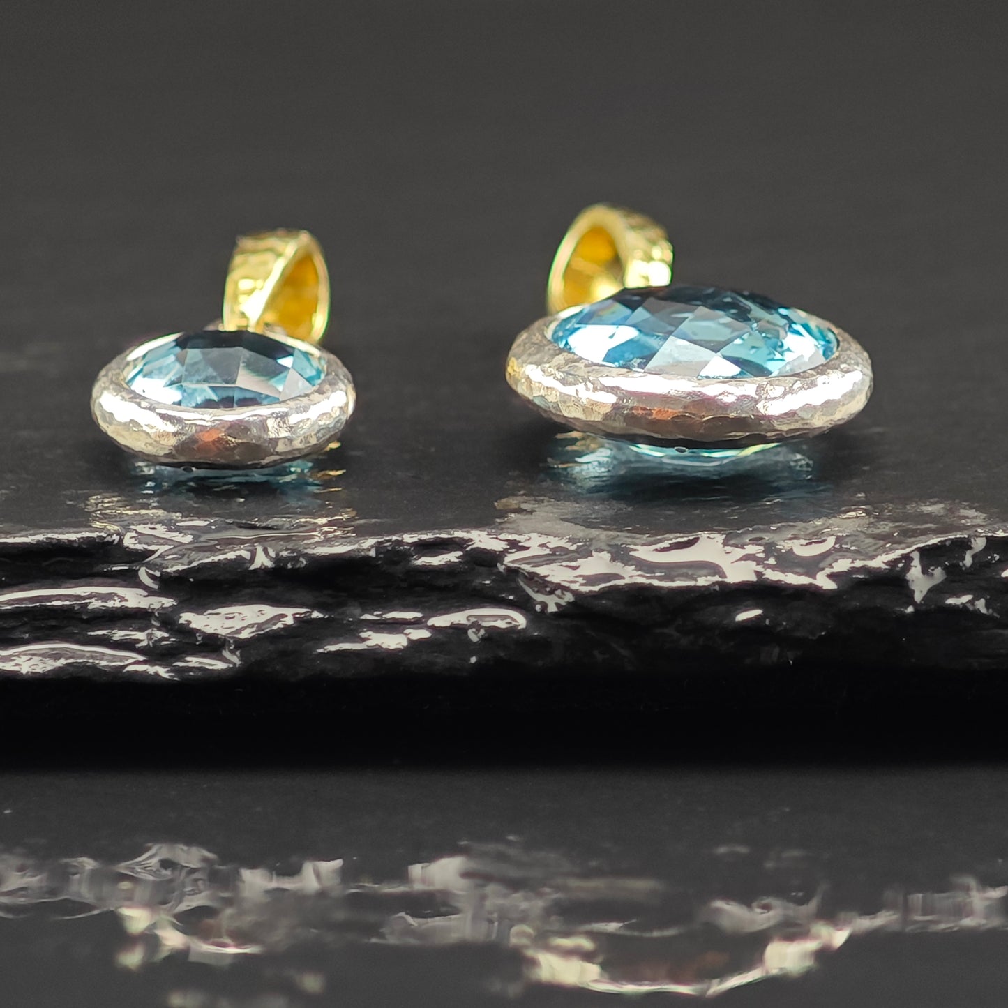 Choice of Topaz Pendant Gold Tone Accent Sterling Silver