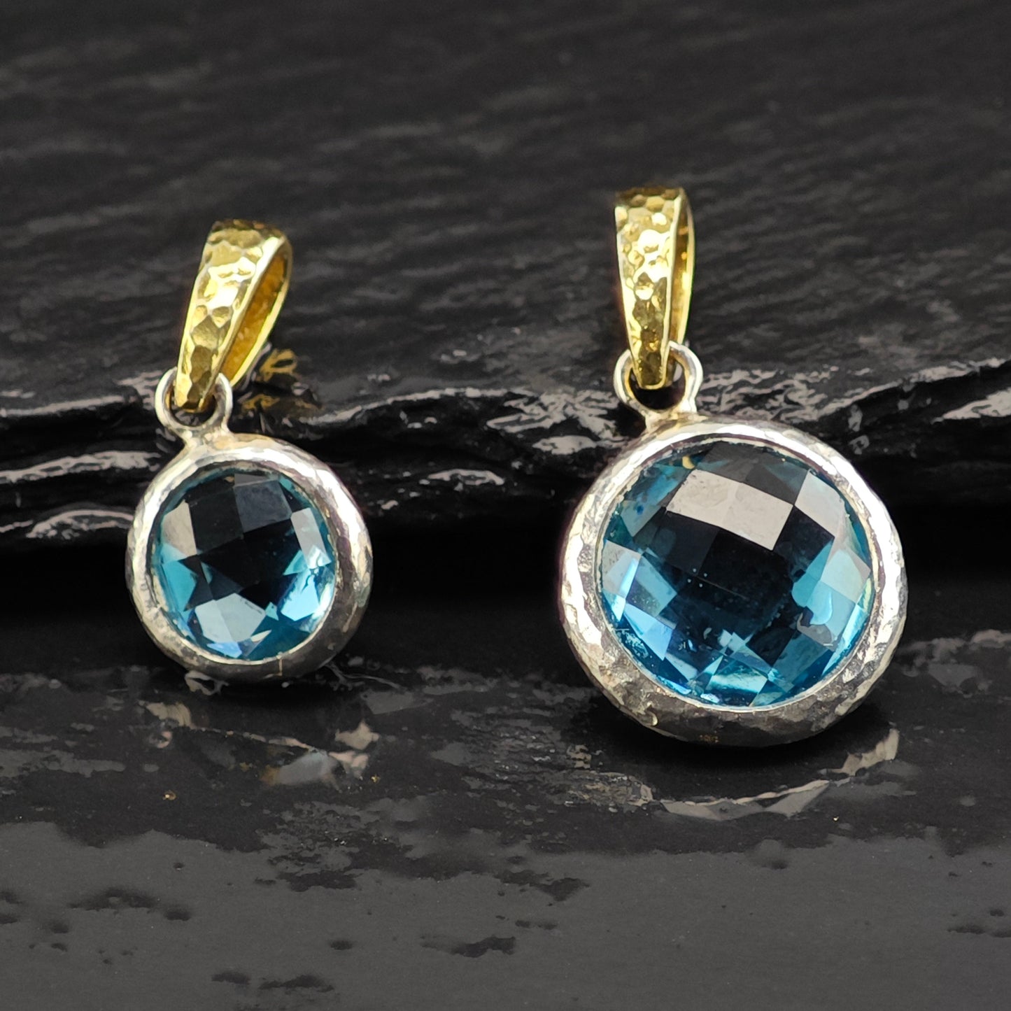 Choice of Topaz Pendant Gold Tone Accent Sterling Silver