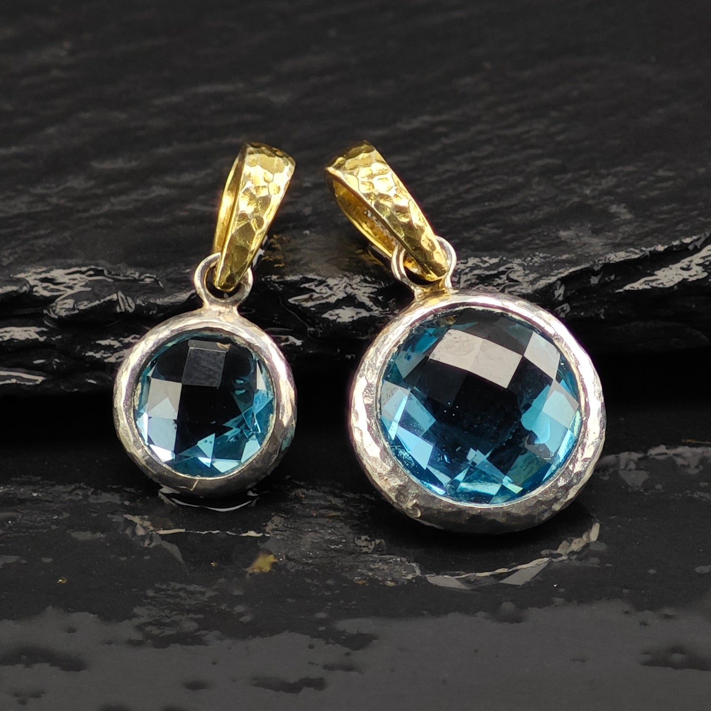 Choice of Topaz Pendant Gold Tone Accent Sterling Silver