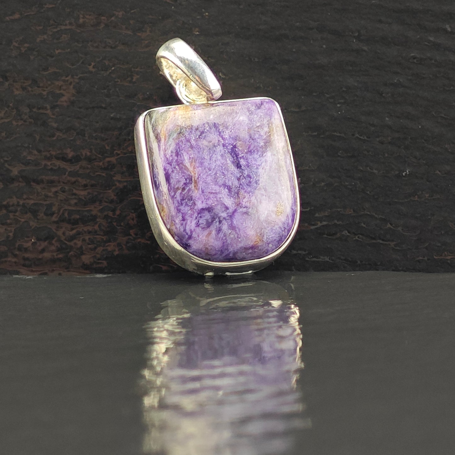Charoite Pendant Sterling Silver
