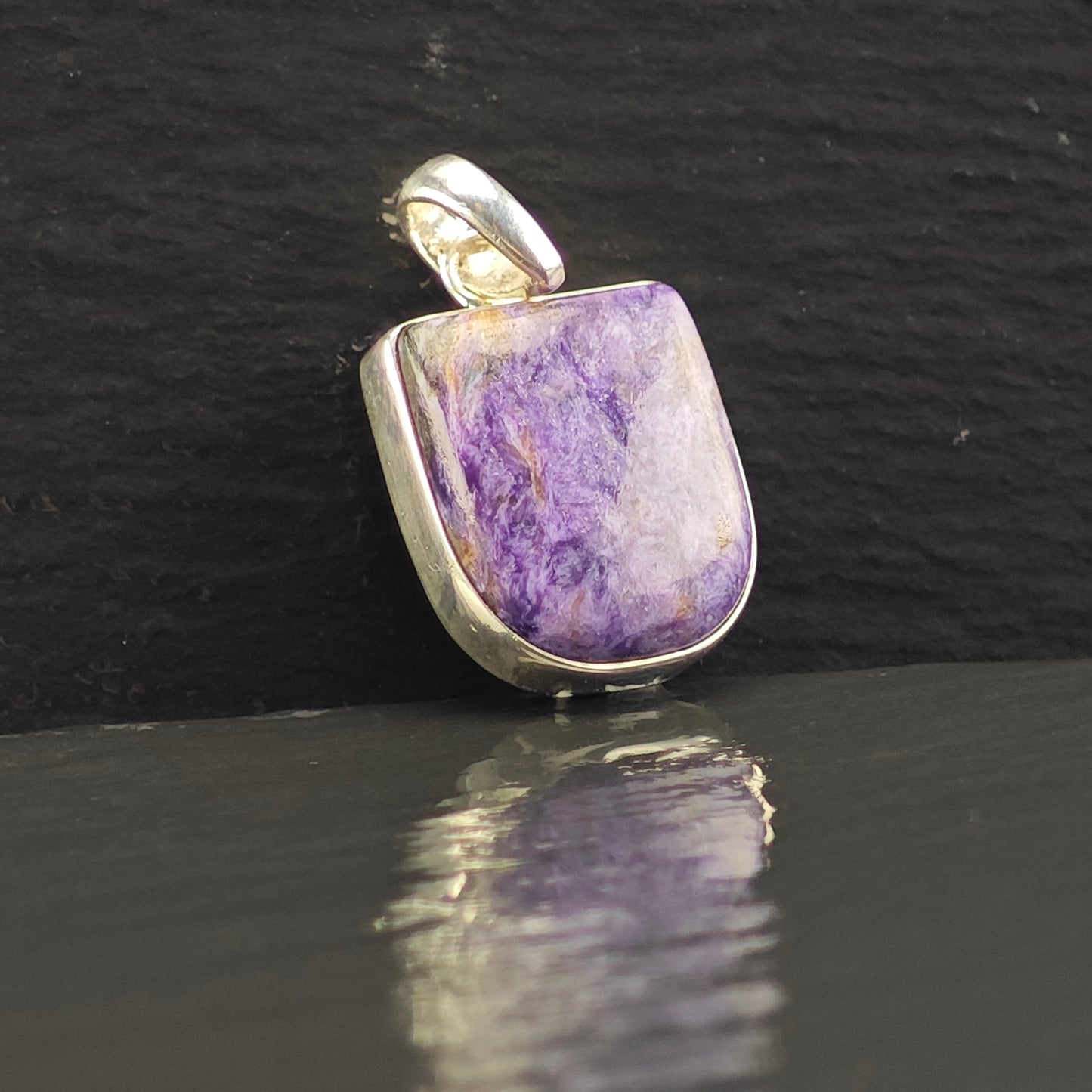 Charoite Pendant Sterling Silver