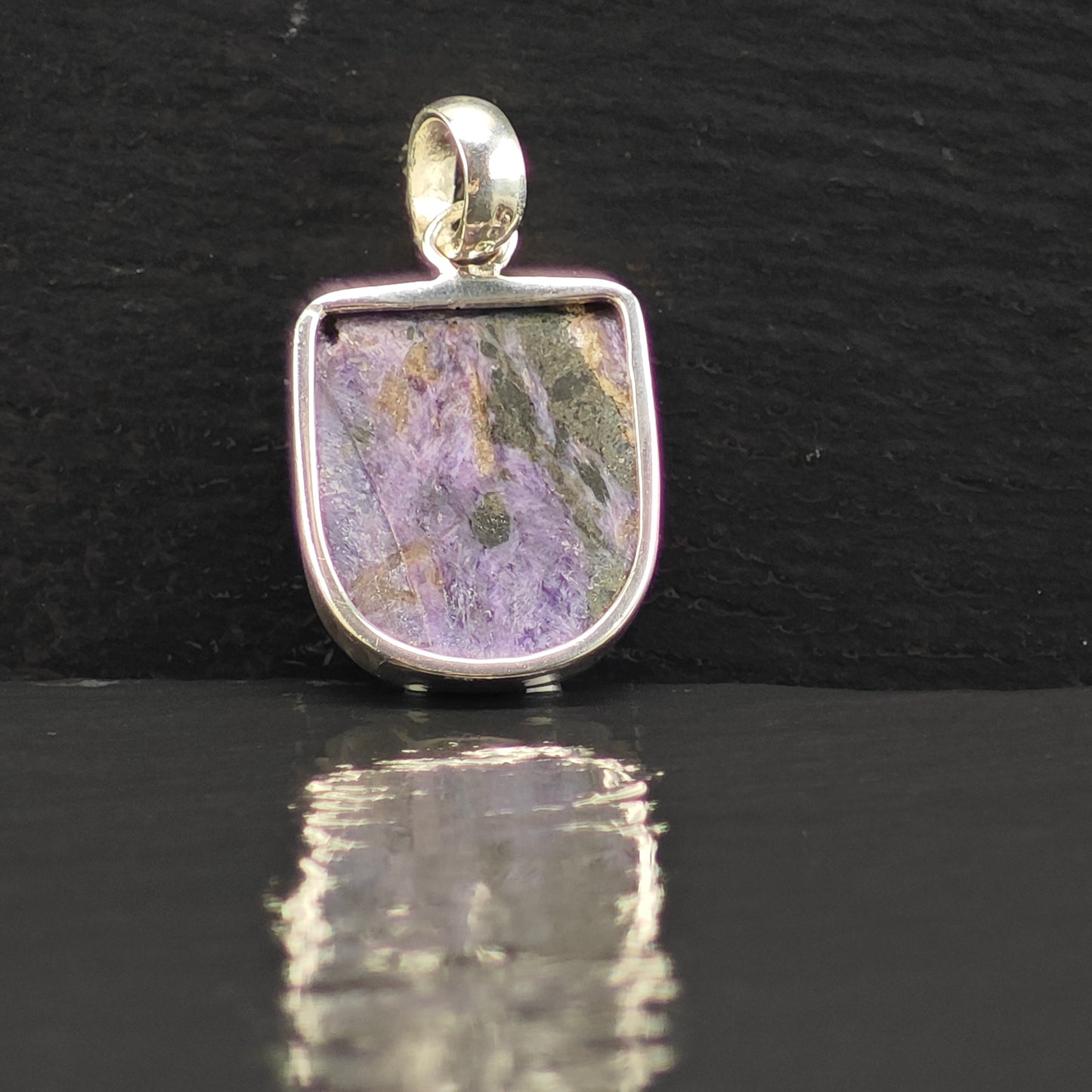 Charoite Pendant Sterling Silver