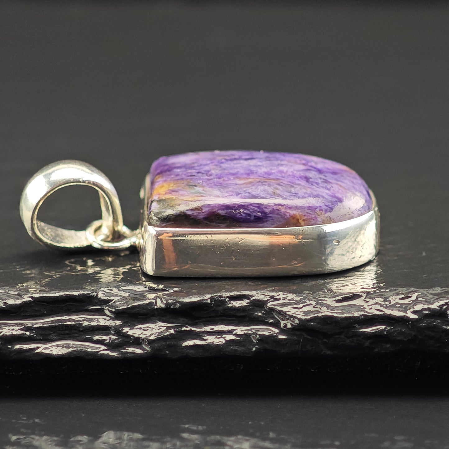 Charoite Pendant Sterling Silver