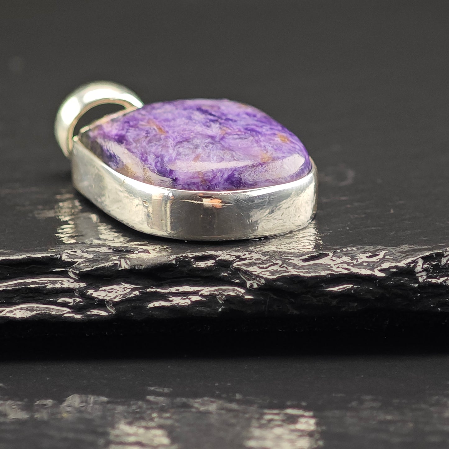 Charoite Pendant Sterling Silver