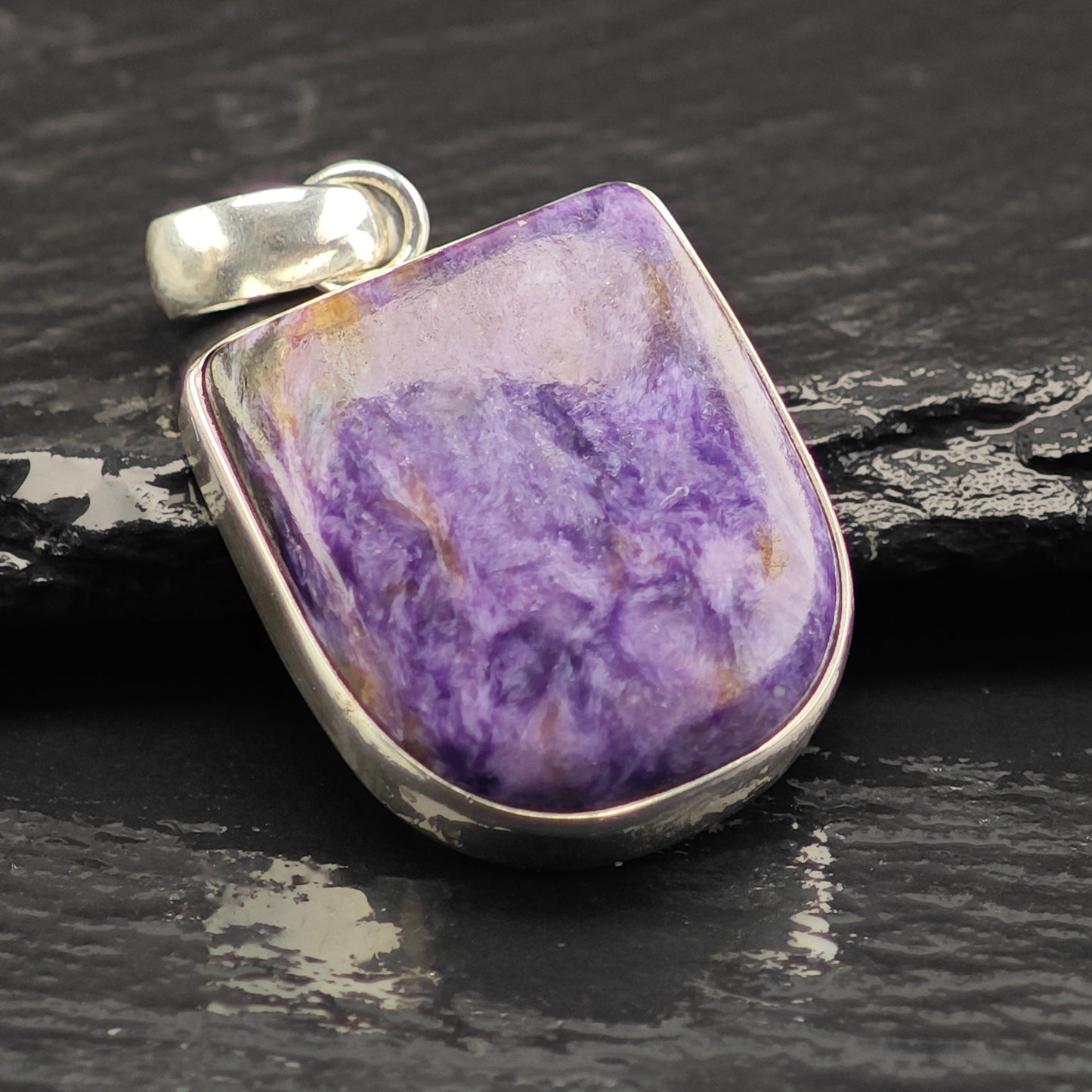 Charoite Pendant Sterling Silver