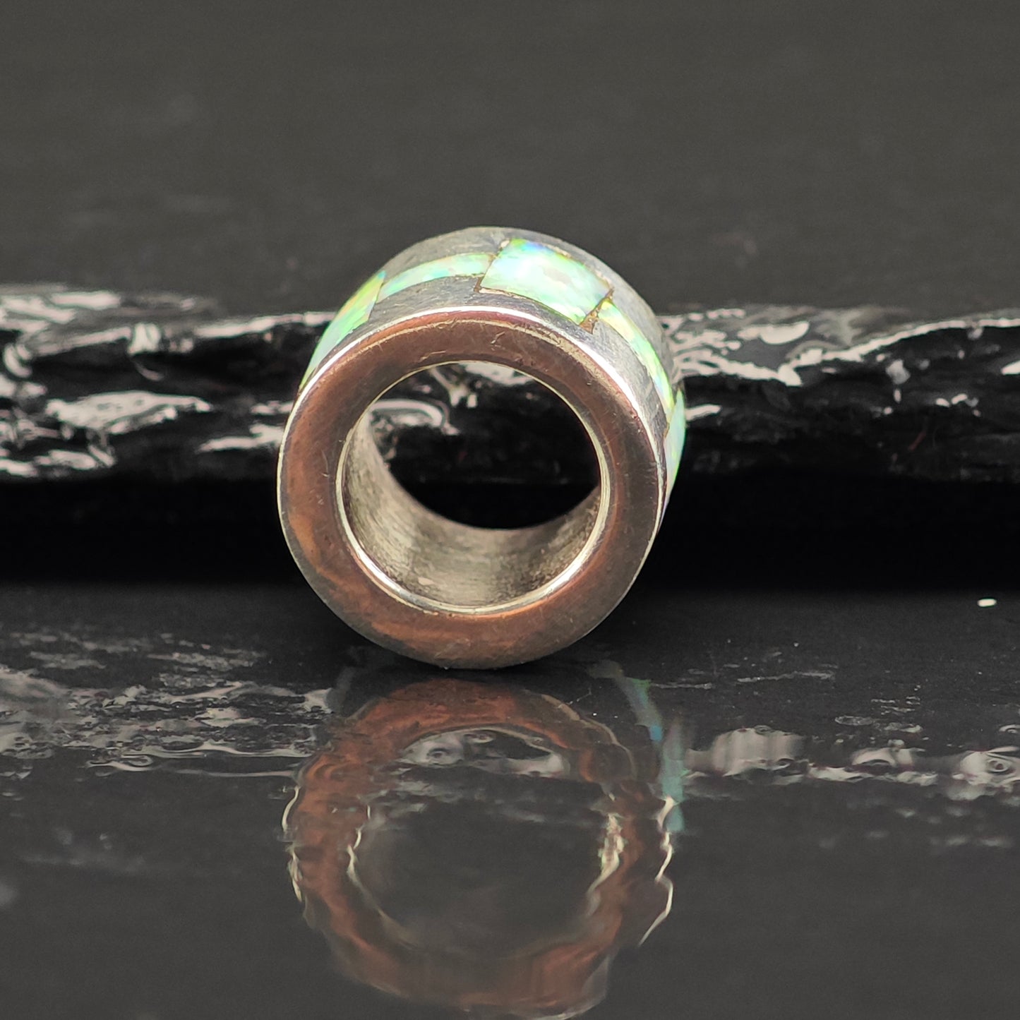 Lab Opal Inlay Pendant Sterling Silver