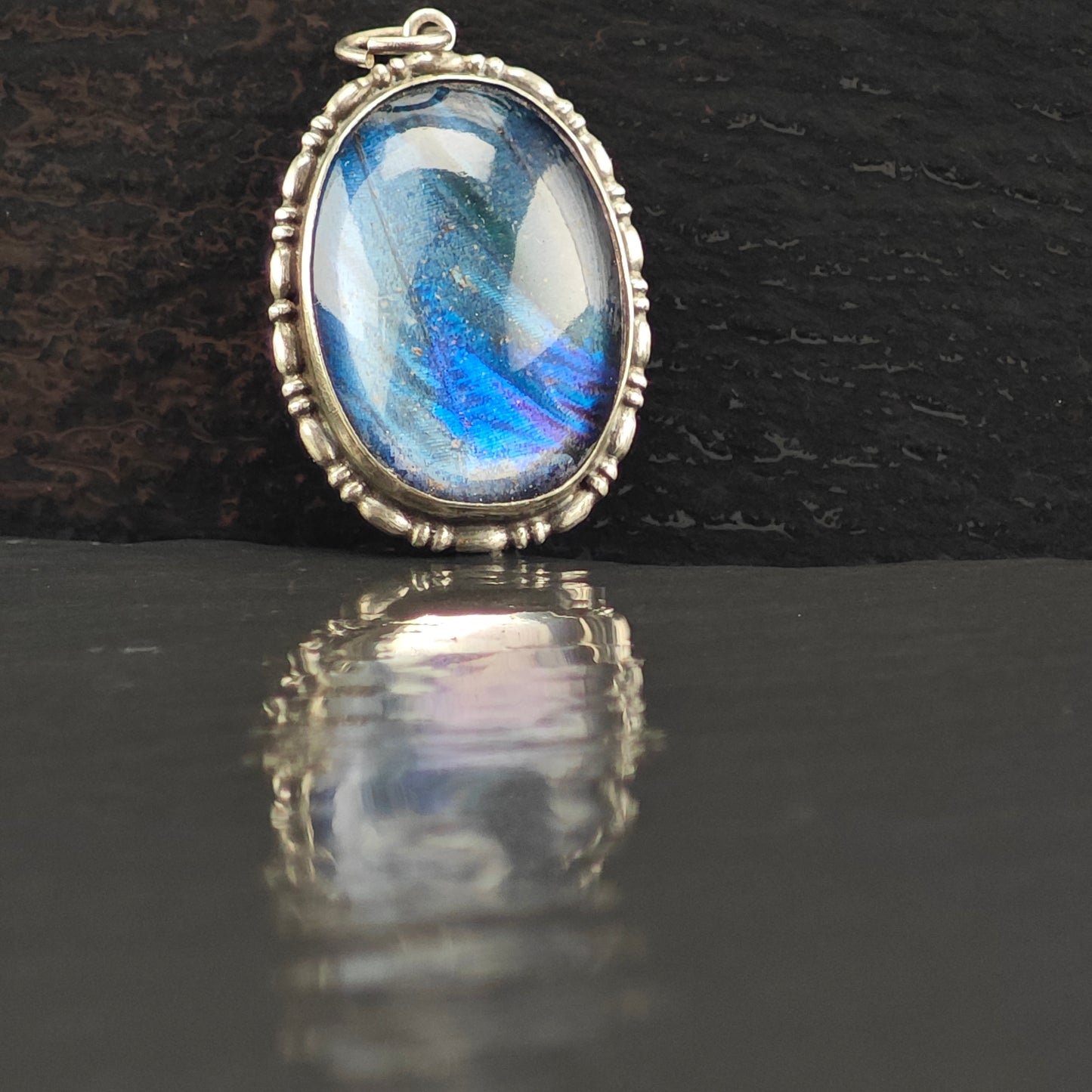 Butterfly Wing Pendant Sterling Silver