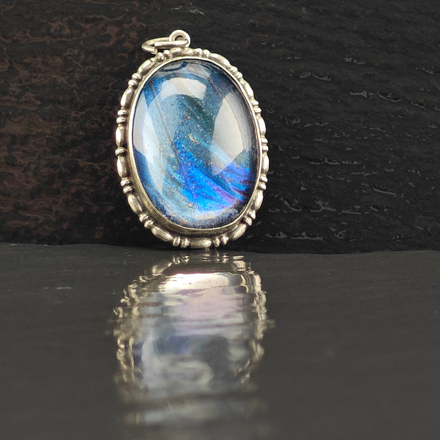 Butterfly Wing Pendant Sterling Silver