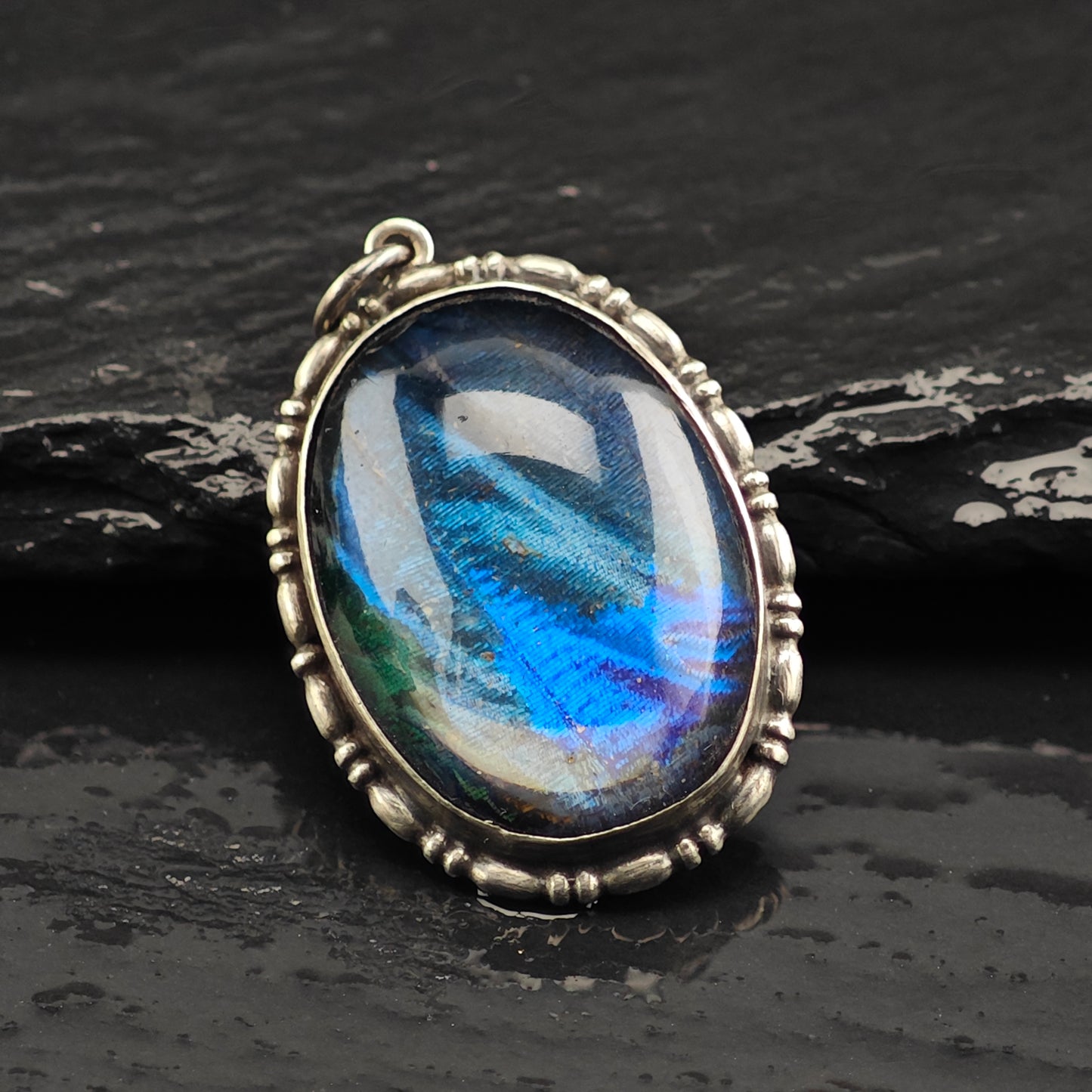Butterfly Wing Pendant Sterling Silver