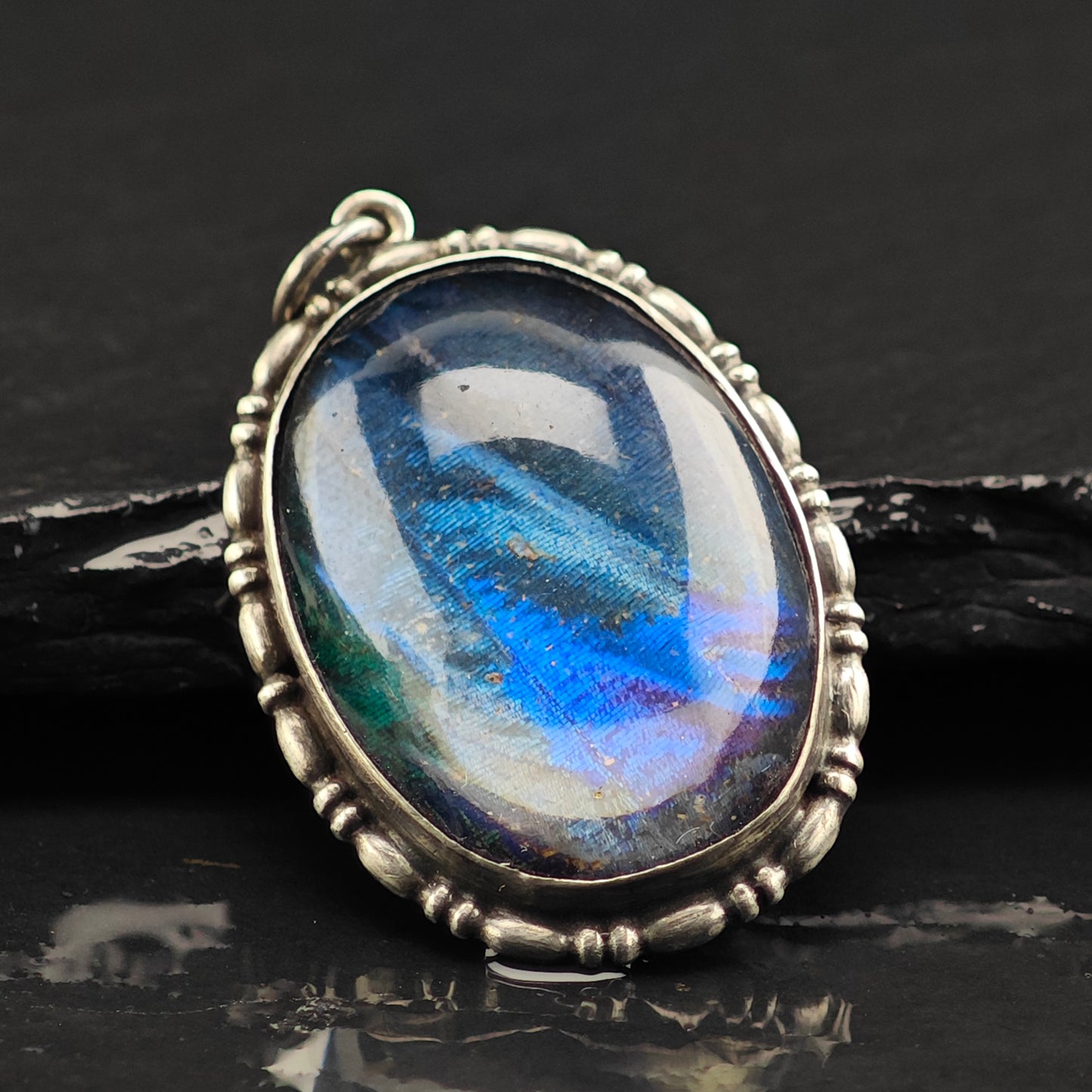 Butterfly Wing Pendant Sterling Silver