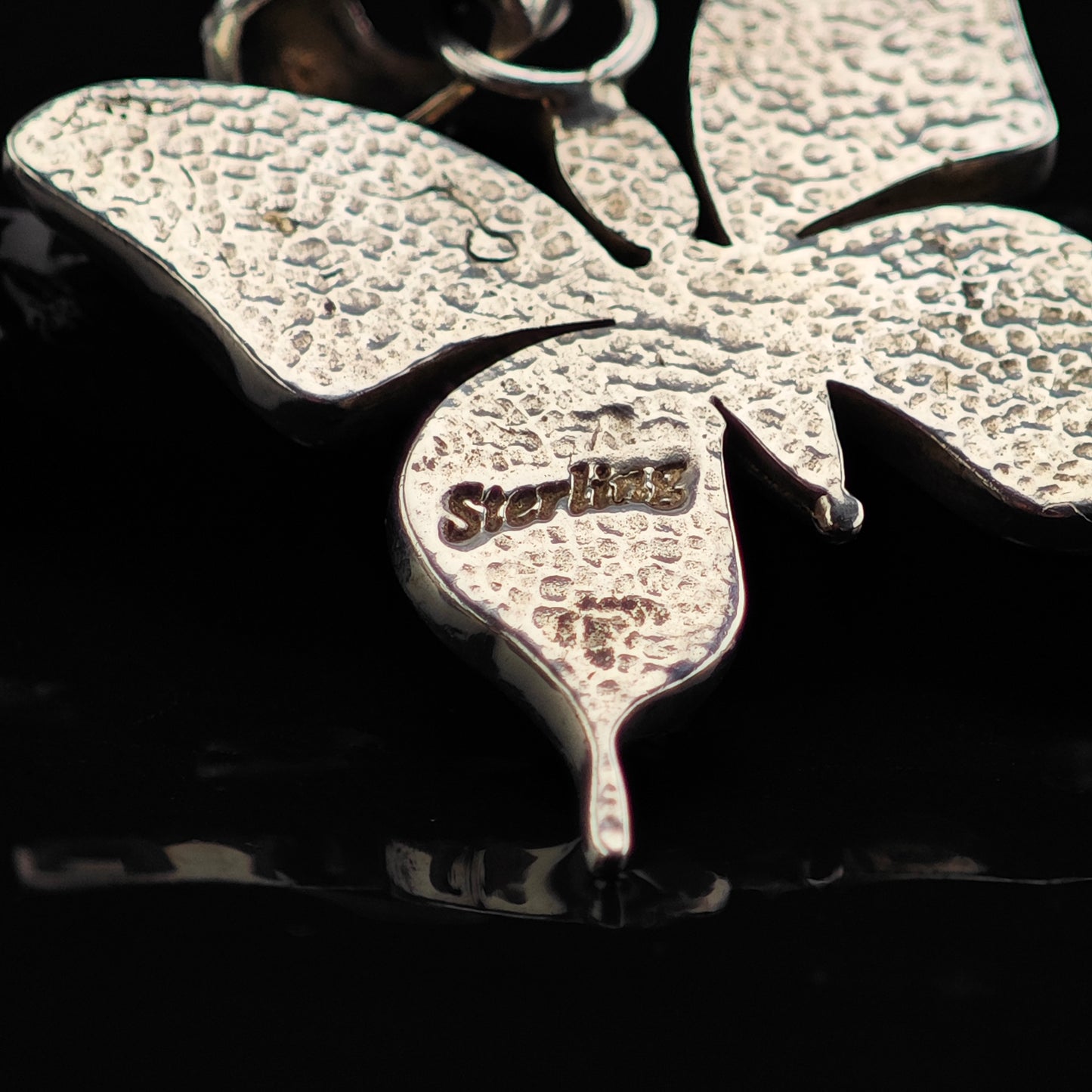 SW Sodalite Butterfly Inlay Pendant Sterling Silver