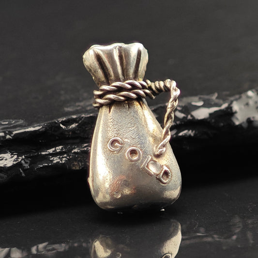 Gold Bag Pendant/Charm Sterling Silver P2959