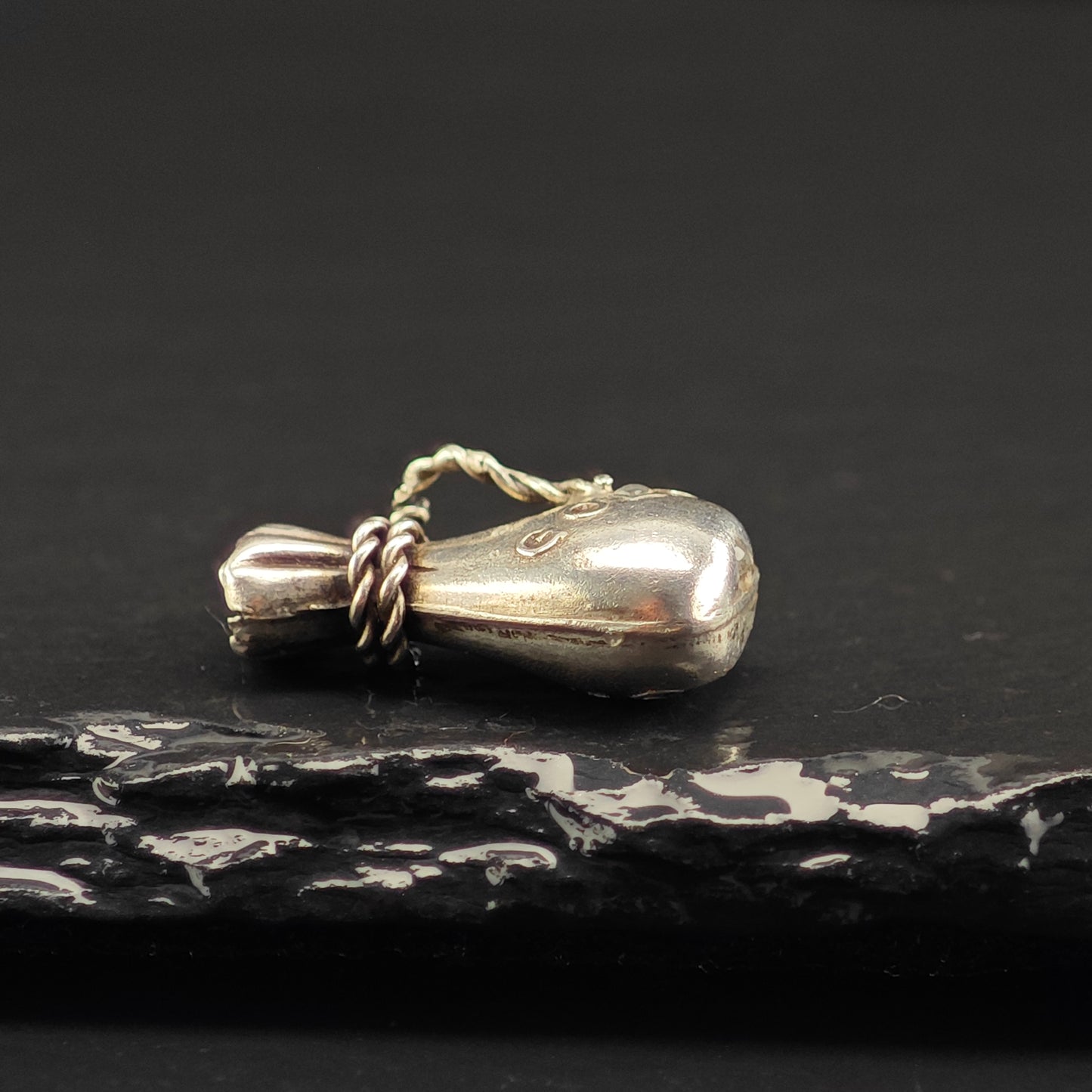 Gold Bag Pendant/Charm Sterling Silver