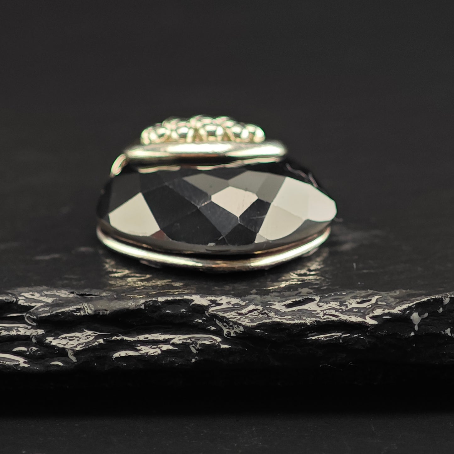Lagos Faceted Onyx Pendant Sterling Silver